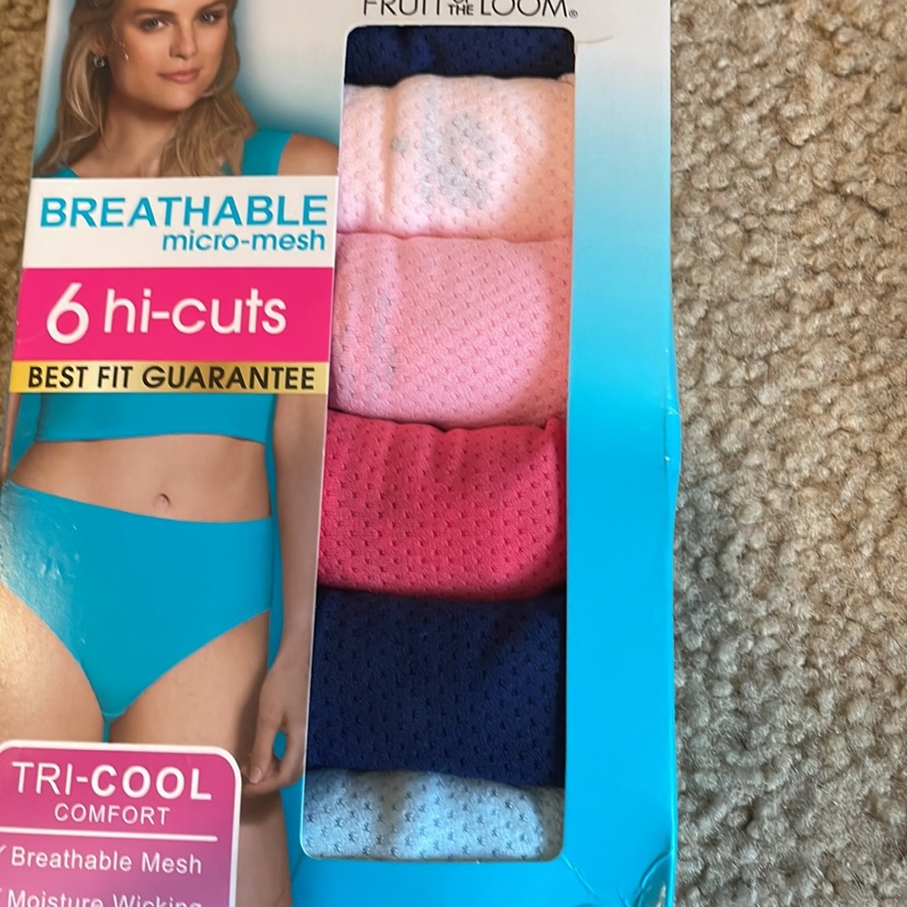 NWT Fruit of the Loom Hi Cut mesh briefs - Picture 3 of 4